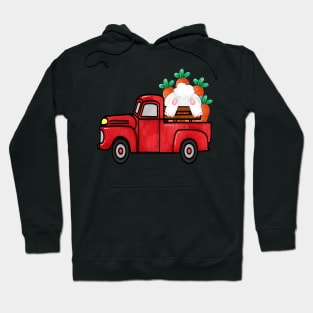 RED Easter Truck Bunny Hoodie